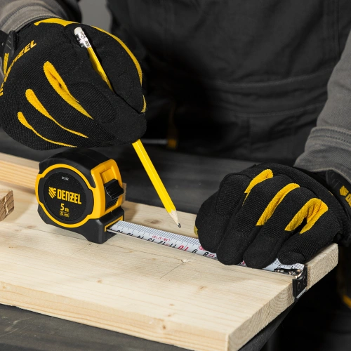 Рулетка 5м х 25мм, двухкомп. корпус, магнитный обрезиненный зацеп Denzel по ценам производителя в Воронеже с доставкой по всей России