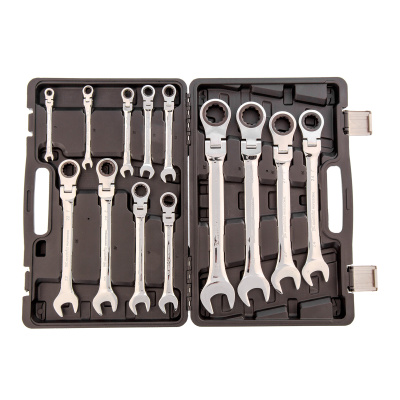 Набор ключей комбинированных, трещоточных шарнирных 13 шт. Matrix по ценам производителя в Воронеже с доставкой по всей России