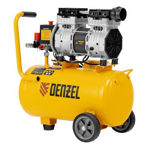 Компрессор DLS950/24 безмаслянный малошумный 950 Вт, 165 л/мин, ресивер 24 л Denzel по ценам производителя в Воронеже с доставкой по всей России