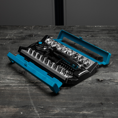 Набор торцевых головок, трещотка 120 зубьев, 1/2", CrV, 36 предметов Gross по ценам производителя в Воронеже с доставкой по всей России