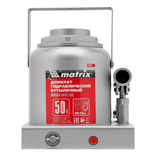 Домкрат гидравлический бутылочный, 50 т, высота подъема 240-370 мм Matrix по ценам производителя в Воронеже с доставкой по всей России