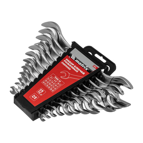 Набор ключей рожковых, 6 х 32 мм, 12 шт., CrV, хромированные Matrix по ценам производителя в Воронеже с доставкой по всей России