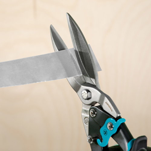 Ножницы по металлу "Piranha", 270 мм, прямой проходной рез, сталь СrMo, двухкомпонентные рукоятки Gross по ценам производителя в Воронеже с доставкой по всей России