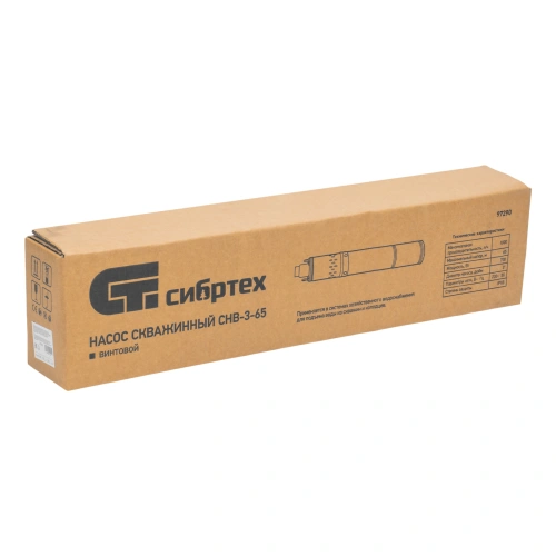 Скважинный насос СНВ-3-65, винтовой, диаметр 3", 700 Вт, 1800 л/ч, напор 65 м Сибртех по ценам производителя в Воронеже с доставкой по всей России