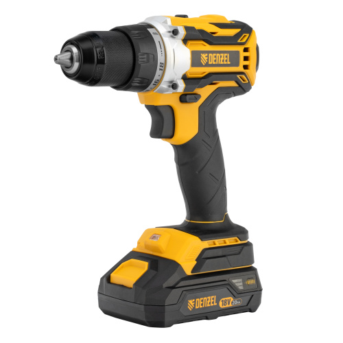 Дрель-шуруповерт аккумуляторная, бесщет. BLDL-18-02 Li-Ion, 18 В Denzel по ценам производителя в Воронеже с доставкой по всей России