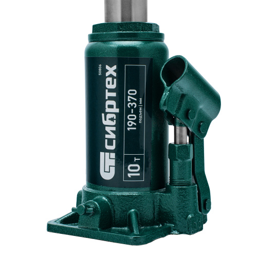 Домкрат гидравлический бутылочный, 10 т, 190-370 мм Сибртех по ценам производителя в Воронеже с доставкой по всей России