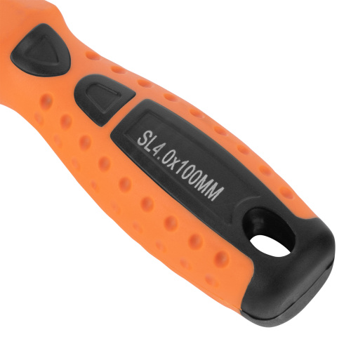 Отвертка "Point", SL4 х 100 мм, CS, двухкомпонентная рукоятка Sparta по ценам производителя в Воронеже с доставкой по всей России