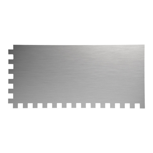 Гладилка стальная, 280 x 130 мм, зеркальная полировка, пластмастмассовая ручка, зуб 10 x 10 мм Matrix по ценам производителя в Воронеже с доставкой по всей России