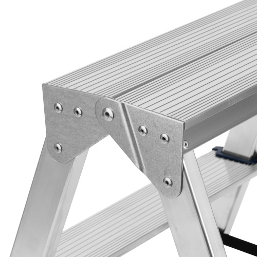 Стремянка двусторонняя 2 ступени, алюминиевая, Сибртех по ценам производителя в Воронеже с доставкой по всей России