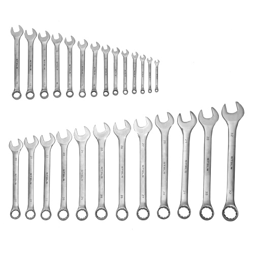 Набор ключей комбинированных 6-32 мм, 26 шт, CrV, матовый хром Stels по ценам производителя в Воронеже с доставкой по всей России