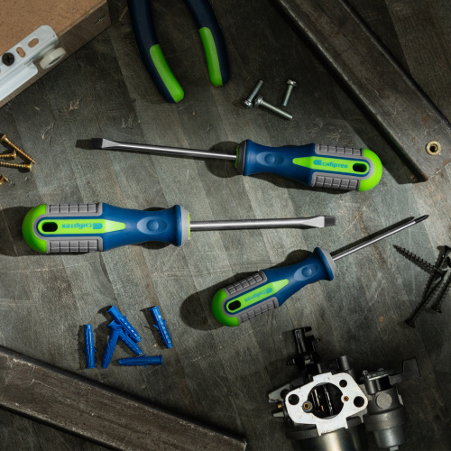 Набор отверток, CrV, трехкомпонентные рукоятки, 6 предметов Сибртех по ценам производителя в Воронеже с доставкой по всей России