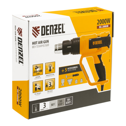Фен технический HG-2000M, 2000 Вт, 3 режима Denzel по ценам производителя в Воронеже с доставкой по всей России