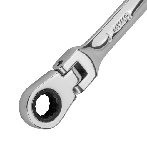 Ключ комбинированный трещоточный, 8 мм, CrV, шарнирный, зеркальный хром Matrix Professional по ценам производителя в Воронеже с доставкой по всей России