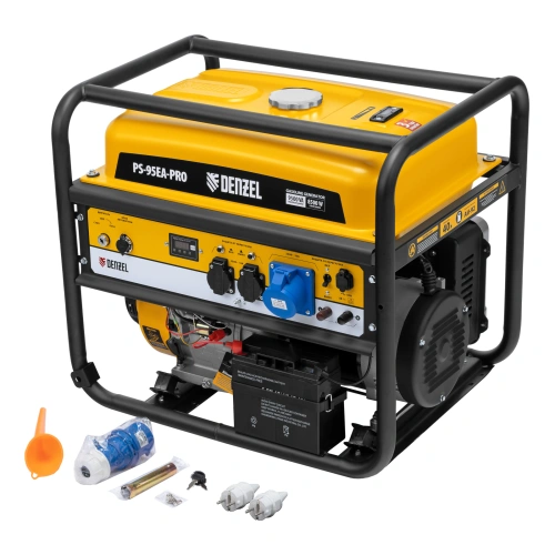 Генератор бензиновый PS-95EA-PRO, 9,5 кВт, 230 В, 40 л, разъём ATS, эл.старт Denzel по ценам производителя в Воронеже с доставкой по всей России