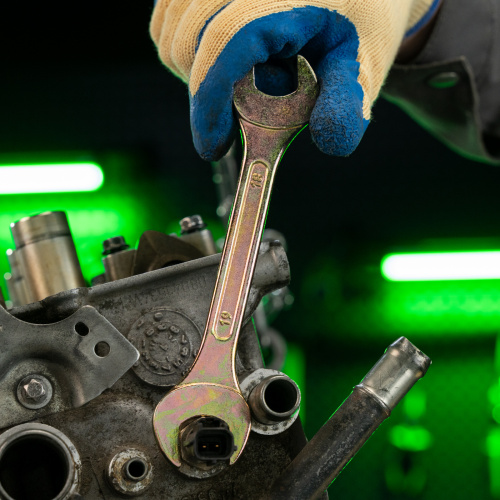 Набор ключей рожковых 6-32 мм, 12 шт, желтый цинк Сибртех по ценам производителя в Воронеже с доставкой по всей России