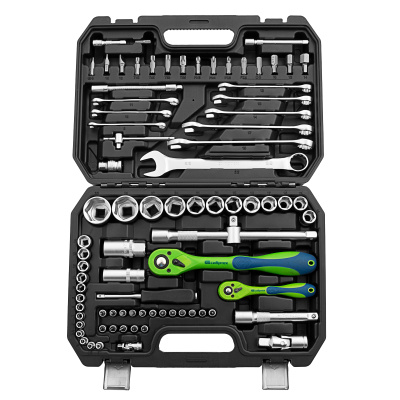 Набор инструментов 82 предмета, CrV, 1/2", 1/4" Сибртех по ценам производителя в Воронеже с доставкой по всей России