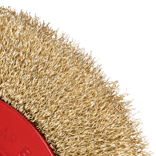 Щетка для точила, 200 мм, посадка 32 мм, плоская, латунированная витая проволока Matrix по ценам производителя в Воронеже с доставкой по всей России