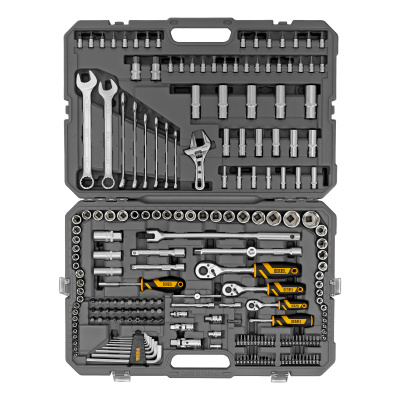 Набор инструментов, 1/2", 1/4", 3/8", CrV, S2, пластиковый кейс, 216 предметов Denzel по ценам производителя в Воронеже с доставкой по всей России