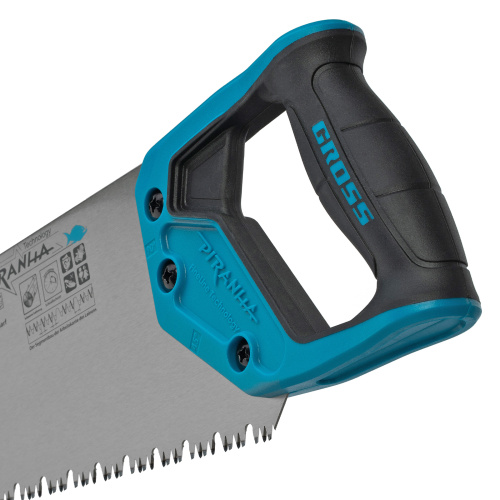 Ножовка по дереву "Piranha", 550 мм, сегментное строение рабочей кромки, 7-8 TPI, зуб-3D, двухкомпонентная рукоятка Gross по ценам производителя в Воронеже с доставкой по всей России