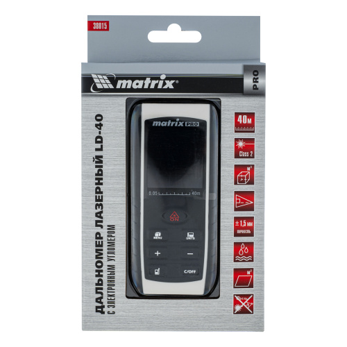 Лазерный дальномер LD-40,40 м,с электронным угломером Matrix по ценам производителя в Воронеже с доставкой по всей России