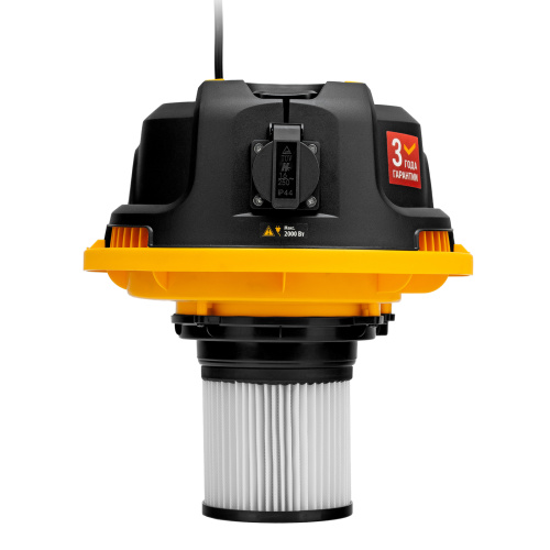 Пылесос строительный RVC20, 1400 Вт, бак 20 л, шланг 3 м, розетка с автосинхр. Denzel по ценам производителя в Воронеже с доставкой по всей России
