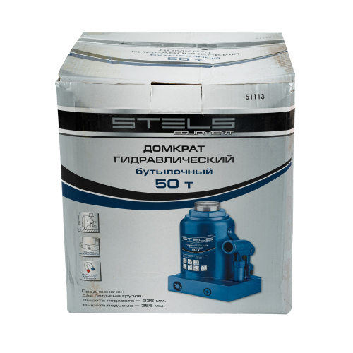 Домкрат гидравлический бутылочный, 50 т, H подъема 236-356 мм Stels по ценам производителя в Воронеже с доставкой по всей России