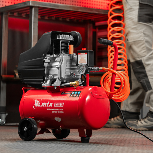 Компрессор воздушный DC1500L/24, 1,5 кВт, 24 л, 210 л/мин MTX по ценам производителя в Воронеже с доставкой по всей России