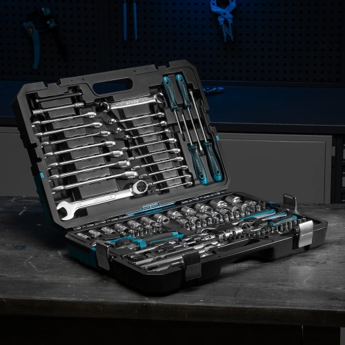 Набор инструментов, 1/4", 1/2", CrV, 120 зубьев, 101 предмет Gross по ценам производителя в Воронеже с доставкой по всей России