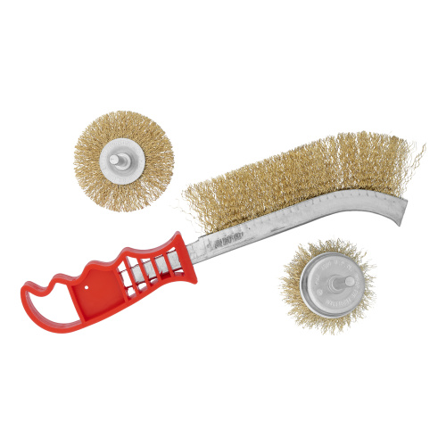 Набор щеток для дрели, 3 шт, 1 плоская, 65 мм, 50 мм "чашка", ручная металлическая Matrix по ценам производителя в Воронеже с доставкой по всей России