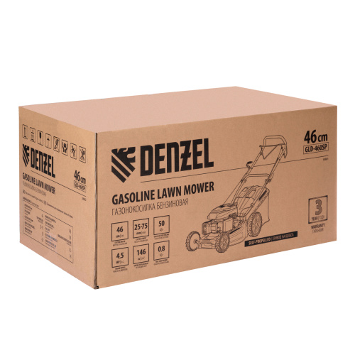 Газонокосилка бензиновая GLD-460SP, 146 куб.см, ширина 46 см, привод 7 уровней, травосборник 50 л Denzel по ценам производителя в Воронеже с доставкой по всей России