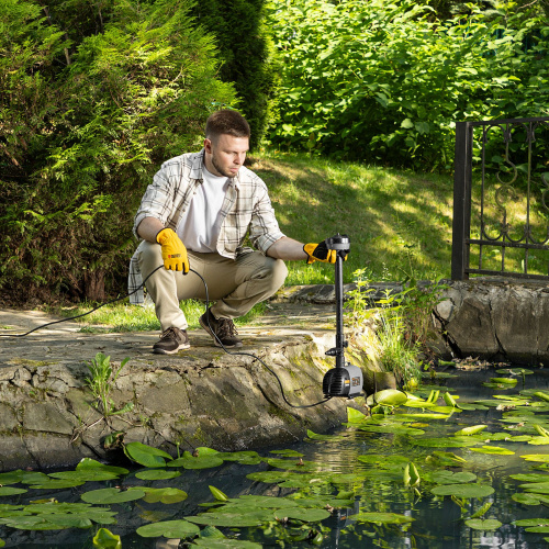 Насос фонтанный FNP110-34, 112 Вт, подъем 3,4 м, 3400 л/ч, колокольчик/каскад/гейзер Denzel по ценам производителя в Воронеже с доставкой по всей России