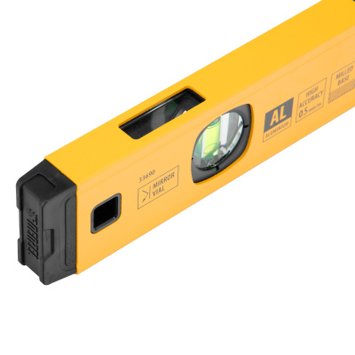 Уровень алюминиевый, магнит., фрезерованный, 3 глазка (1 зеркал.) 0,5 мм/м, 400 мм Denzel по ценам производителя в Воронеже с доставкой по всей России