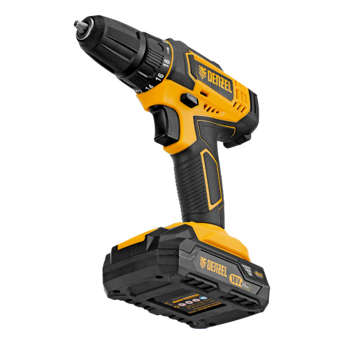 Дрель-шуруповерт аккумуляторная CDL-18-02BM, Li-Ion, 18 В, 2 аккумулятор Denzel по ценам производителя в Воронеже с доставкой по всей России