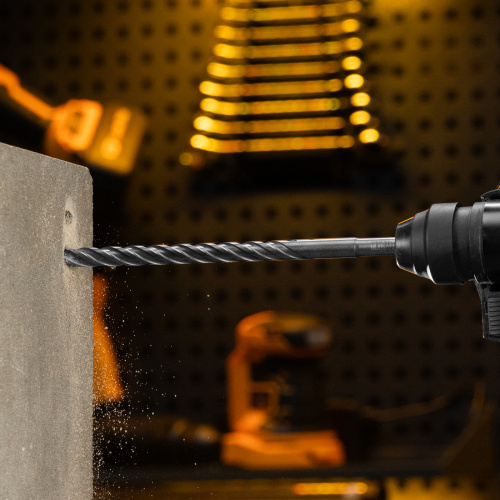 Бур по бетону, цельная крестовая пластина, 12x265 мм, SDS PLUS Denzel по ценам производителя в Воронеже с доставкой по всей России