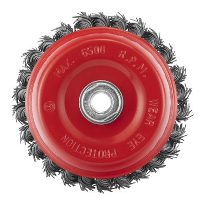 Щетка для УШМ, 125 мм, М14, "чашка", крученая проволока 0.8 мм Matrix по ценам производителя в Воронеже с доставкой по всей России