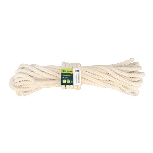 Веревка х/б, D 10 мм, L 11 м, крученая, 211 кгс Сибртех по ценам производителя в Воронеже с доставкой по всей России