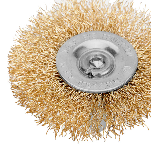 Щетка для дрели, 60 мм, плоская со шпилькой, латунированная витая проволока Matrix по ценам производителя в Воронеже с доставкой по всей России