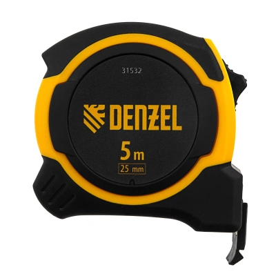 Рулетка 5м х 25мм, двухкомп. корпус, магнитный обрезиненный зацеп Denzel по ценам производителя в Воронеже с доставкой по всей России