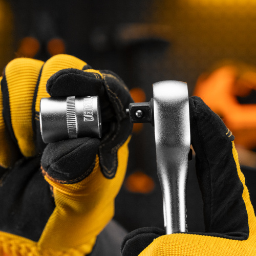 Ключ-трещотка 3/8", 90 зубьев, с быстрым сбросом, CrV Denzel по ценам производителя в Воронеже с доставкой по всей России