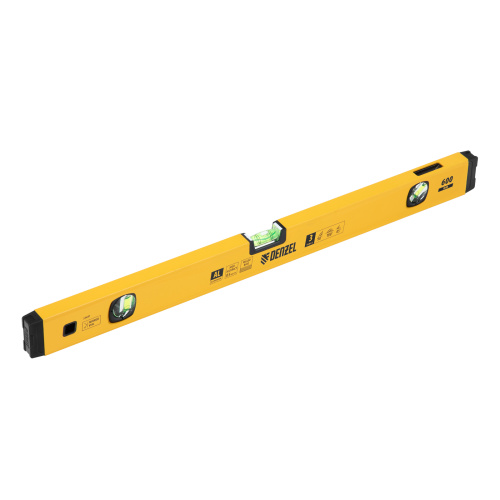 Уровень алюминиевый, магнит, фрезерованный, 3 глазка (1 зеркал.) 0,5 мм/м, 600 мм Denzel по ценам производителя в Воронеже с доставкой по всей России