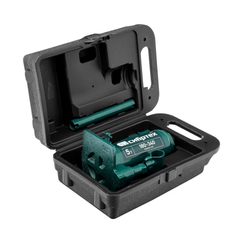 Домкрат гидравлический бутылочный, 5 т, 180-340 мм, в пласт. кейсе Сибртех по ценам производителя в Воронеже с доставкой по всей России