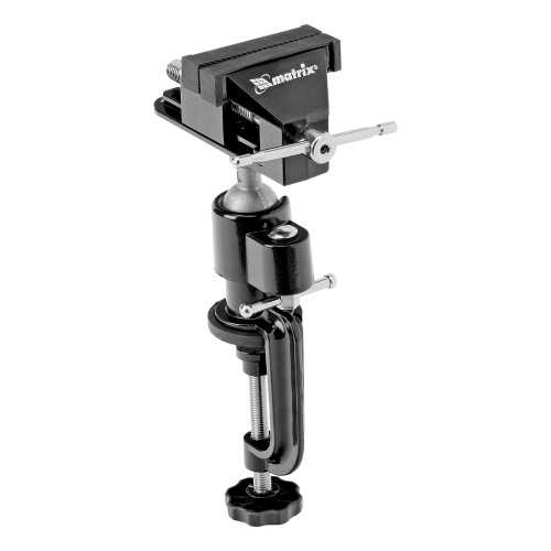Тиски настольные, многофункциональные, сменная насадка, хомут для дрели, шарнирный механизм, 70 мм Matrix по ценам производителя в Воронеже с доставкой по всей России