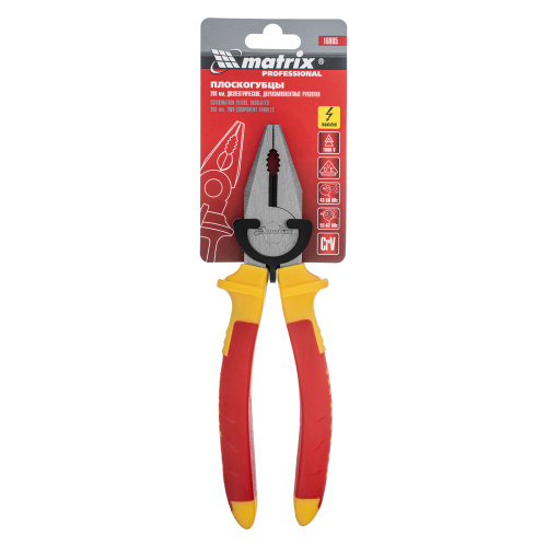 Плоскогубцы комбинированные Insulated, 200 мм, двухкомпонентные рукоятки Matrix Professional по ценам производителя в Воронеже с доставкой по всей России