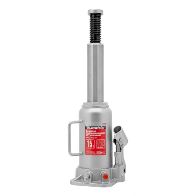 Домкрат гидравлический бутылочный, 15 т, высота подъема 230-460 мм Matrix купить в Москве с доставкой по всей России | ProtosMarket.ru
