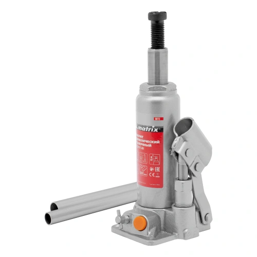 Домкрат гидравлический бутылочный, 2 т, h подъема 181-345 мм, в пластиковом кейсе Matrix по ценам производителя в Воронеже с доставкой по всей России