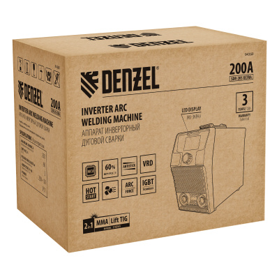 Аппарат инвертор. дуговой сварки SDR-205 Ultra, 200 А, ПВ 60% Denzel по ценам производителя в Воронеже с доставкой по всей России