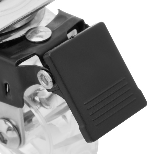 Колесо ПУ прозрачное поворотное с тормозом d-50 мм, крепление платформенное Сибртех по ценам производителя в Воронеже с доставкой по всей России