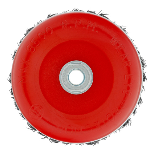 Щетка для УШМ Heavy Duty, 125 мм, М14, "чашка", крученая проволока 0.5 мм Matrix по ценам производителя в Воронеже с доставкой по всей России