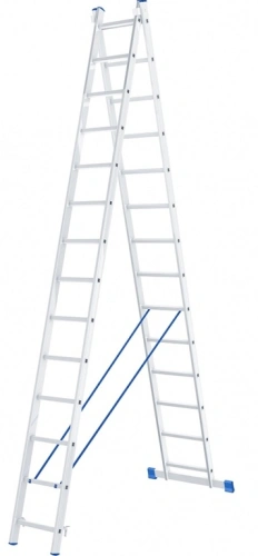 Лестница 2-х секционная алюминиевая 2*14 по ценам производителя в Воронеже с доставкой по всей России