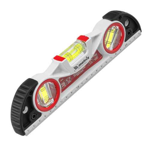 Уровень алюминиевый литой, фрезерованный, 3 глазка, две ударные площадки, 235 мм Matrix по ценам производителя в Воронеже с доставкой по всей России